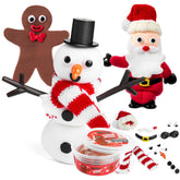 3-Pack Christmas Craft Kit: Snowman, Santa, and Gingerbread Man