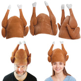3-Piece Plush Roasted Turkey Hat Set