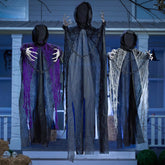 3-Piece Halloween Hanging Grim Reaper Decorations - 47-Inch & 2x 35-Inch Faceless Ghosts