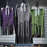 3 Halloween Hanging Witches - 1 (47in) & 2 (35.4in) for Indoor/Outdoor Decor