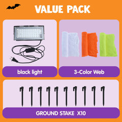1000 sq ft Halloween Spider Web Decoration for Outdoor Use