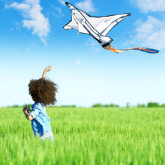 Spaceship Kite: Easy to Fly for Kids & Adults with 262.5 ft String