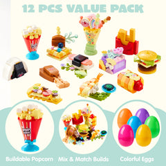 12 Prefilled Easter Eggs with Building Blocks