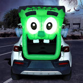 4.3ft Halloween Inflatable Green Zombie Face for Trunk or Treat
