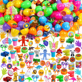 400 Prefilled Easter Eggs with Assorted Toys Inside, Plus 400 Stickers