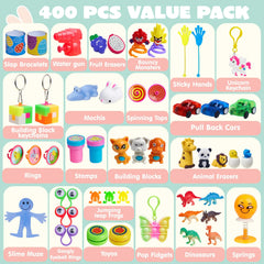 400 Prefilled Easter Eggs with Assorted Toys Inside, Plus 400 Stickers