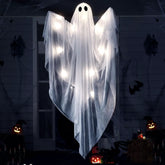 47-Inch Halloween Hanging Ghost with Spooky White LED Light