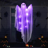 47-Inch Halloween Hanging Ghost with Spooky Purple LED Lights