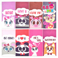 48 Valentine's Day Treat Paper Bags with Assorted Characters