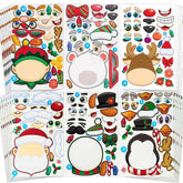 48 Pcs Christmas Make A Face Stickers - Xmas Stickers