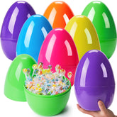 48 Giant Plastic Easter Eggs - Bright Fillable Eggs for Easter Egg Hunt & Basket Stuffers