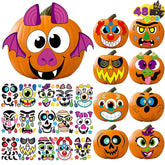 48 Halloween Pumpkin Stickers for Decorating
