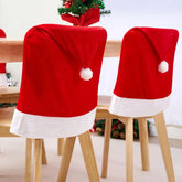 4-Pack Red Santa Hat Christmas Chair Covers