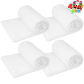 4 Pack Christmas Snow Blanket Roll (3x8 Ft) for Holiday Decorations