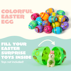 18PCS 3.15" Printed Easter Eggs