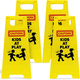 4-Pack Caution: Kids at Play Warning Signs