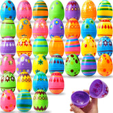 50 Pack 3.15 Inch Fillable Plastic Easter Eggs, Assorted Colors Empty Eggs Bulk for Easter Egg Hunt