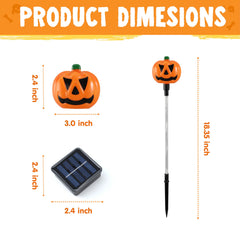 10-Pack Halloween Solar Pumpkin Pathway Lights