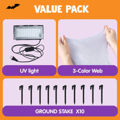 1000 sq ft Halloween Spider Web Decoration for Outdoor Use
