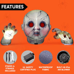 10.3ft Halloween Zombie Baby Inflatable Decoration