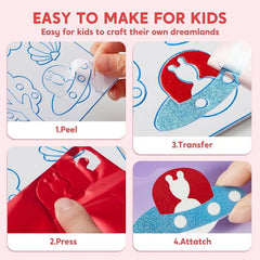 Foil Art Kit for Kids with Foam Stickers - Creative Travel Toys & Birthday Gifts