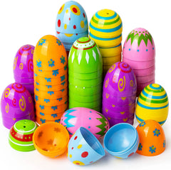 60 Pcs Printed Easter Egg Shells