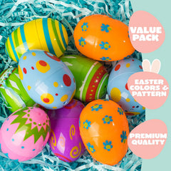 60 Pcs Printed Easter Egg Shells