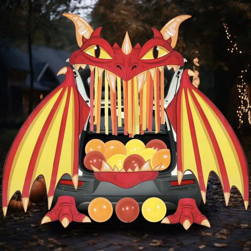 Halloween Fire Dragon Trunk-or-Treat Car Decoration Kit