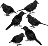 Halloween Crow Decoration Set (6 Pack)
