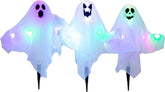 3 Pack Halloween Light-Up Ghost Yard Stakes