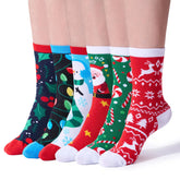 6-Pack Winter Christmas Socks for Men and Women – Warm, Soft Novelty Crew Socks