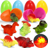 6-Pack 4-Inch Pre-Filled Easter Eggs with Light-Up Bath Toys for Egg Hunt