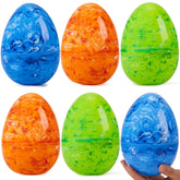 6-Pack 6-Inch Plastic Colorful Easter Eggs for Egg Hunt Game