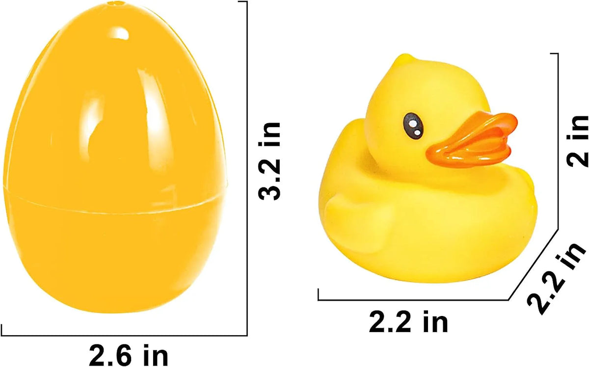 6-Pack Light-Up Bath Toys with 3.2-Inch Prefilled Easter Eggs for Egg Hunts