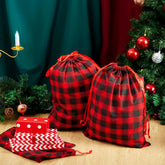 6-Pack Reusable Christmas Fabric Drawstring Gift Bags (19 x 14.5 Inches)
