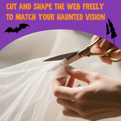 1000 sq ft Halloween Spider Web Decoration for Outdoor Use