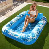 70in x 46in Large Blue Sun Tan Tub Pool Float