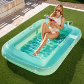 70in x 46in Large Cyan Sun Tan Tub Pool Float