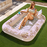 70in x 46in Large Oatmeal White Sun Tan Tub Pool Float