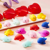 28-Pack Mochi Squishies with Valentine's Day Cards for Kids Classroom Exchange Gifts