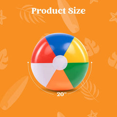 4 Pack 20-Inch Inflatable Beach Balls