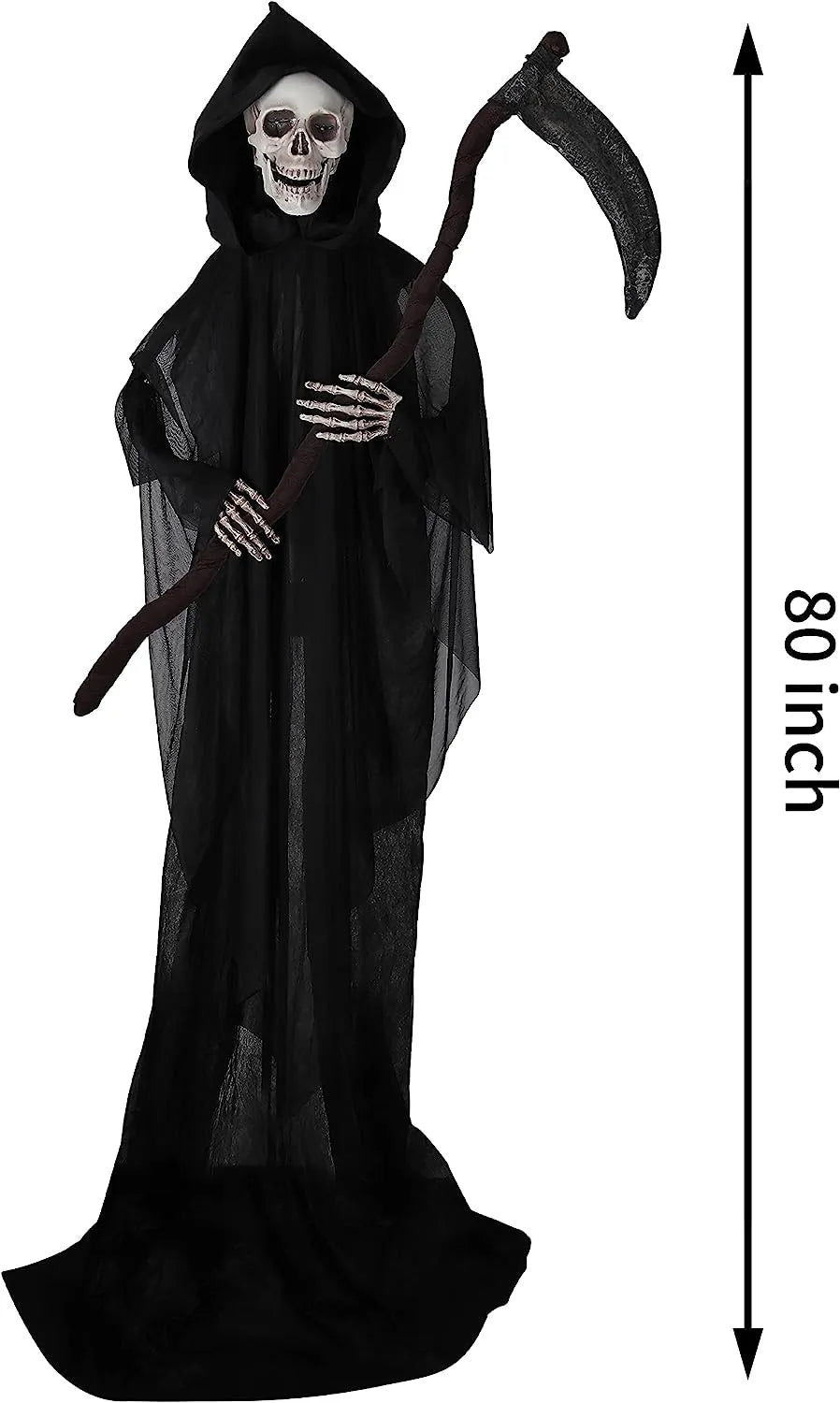 64.5in Animated Standing Grim Reaper for Halloween