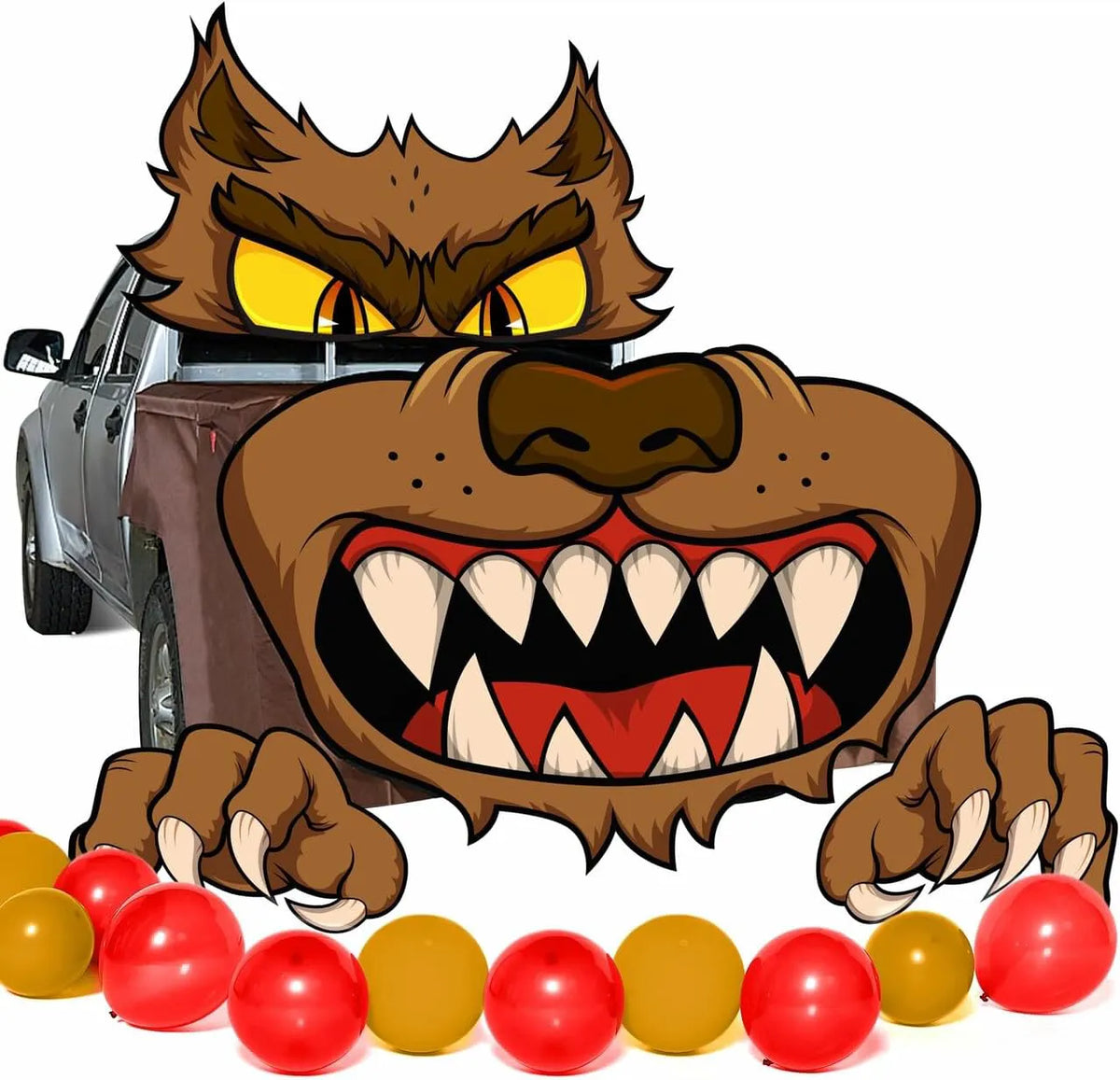 Halloween Werewolf Trunk-or-Treat Car Decoration Kit