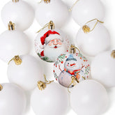 24 Pack White Blank Christmas Ball Ornaments