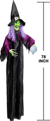 78-Inch Halloween Hanging Witch with Magic Ball
