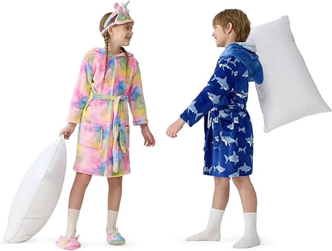 Kids Unicorn Robe & Bath Set
