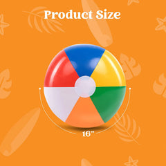 12 Pack Inflatable Beach Balls 16 Inch
