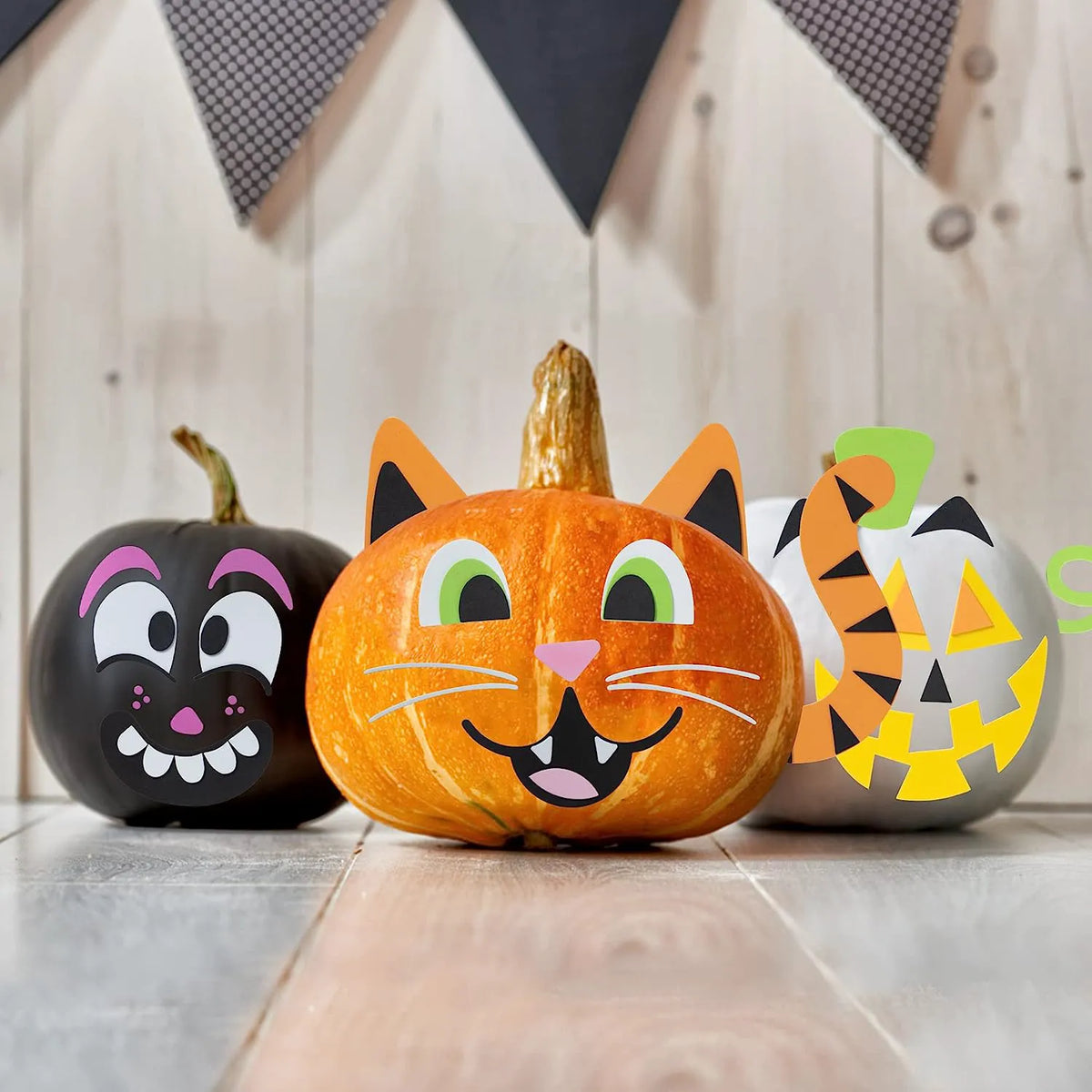 16-Piece Foam Halloween Pumpkin Decorating Craft Kit