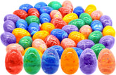 72 Iridescent Plastic Easter Eggs (3.15") for Hunt & Party