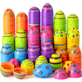 72 Pack 3.15 Inch Colorful Plastic Easter Eggs for Easter Egg Hunt